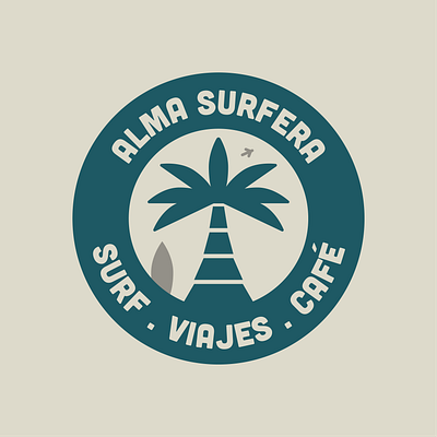 Alma Surfera Logo brand branding design graphic design illustration logo pastel ui