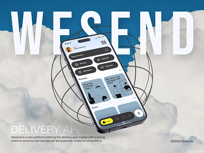 Wesend - Mobile Delivery App Design android app apps brand branding design graphic design ios logo mobile app ui ux