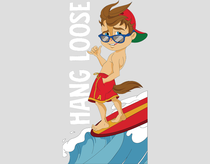 Hang Loose 2d 2d animated object adobe illustrator cartoon digital art fiverr order graphic design illustration pen tool redraw vector image vector tracing