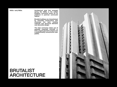 Brutalist architecture / Editorial layout, pt. 8 architecture brutalism design editorial figma graphic design grid landing page layout minimal minimalism minimalist poster swiss typography ui ui design user interface web