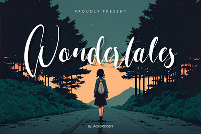 Wondertales | Script Font branding design font graphic design illustration lettering logo script
