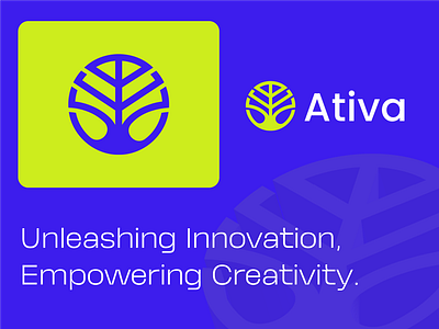Ativa - Logo Design Concept blue brand brand design branding company design graphic design green illustration innovation lime logo logo concept minimalist modern plant logo software tech ui vector
