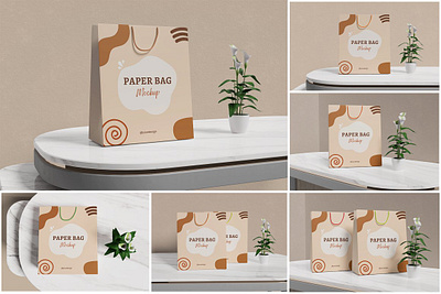 Paper Bag Mockup bag branding clothes design fashion gift identity merchandise packet paper paper bag mockup retail store