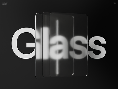 MAT.LIB / Glass: A study of glass & type 3d branding design illustration minimal render type typography visual