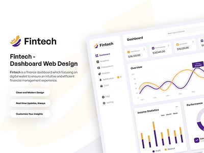 Fintech - Finance Dashboard Web Design analytic dashboard banking card clean dashboard dashboard finance finance dashboard finance management fintech fintech dasboard fintech dashboard insurance minimal dashboard modern dashboard saas transaction ui ui ux visual identity widgets