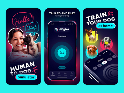 DogTok: Mobile App & ASO aso graphic design ui