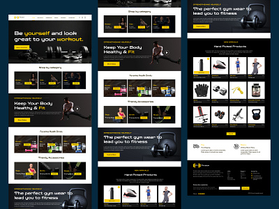 Fitness E-commerce Website figma fitness website ui design ui ux website