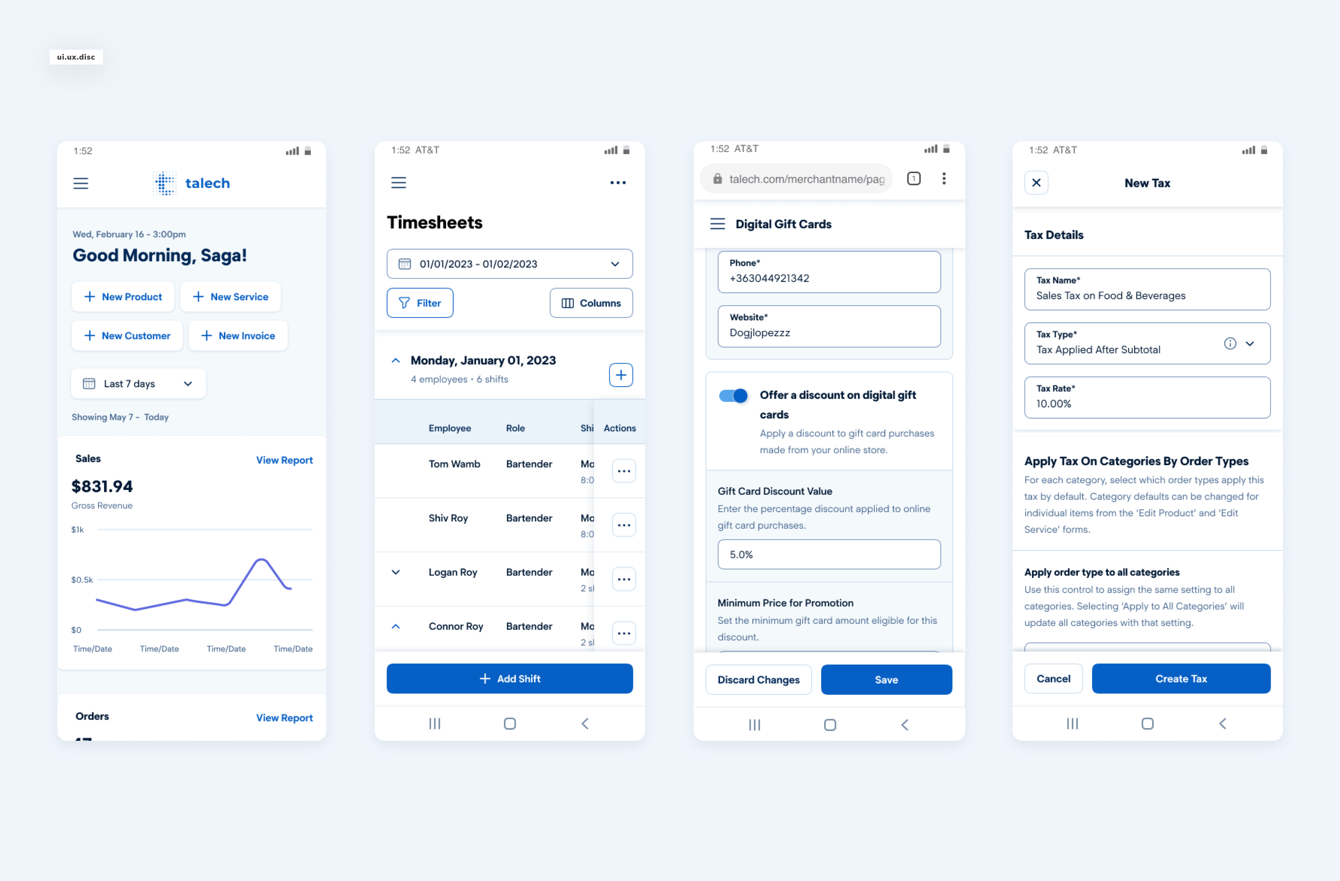 Example of Mobile App Design Services