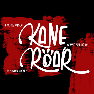 Kane Roar Urban Graffiti Display Font branding font font awesome fonts graphic design maulana creative maulana font modern font vintage font webfont webfonts website font