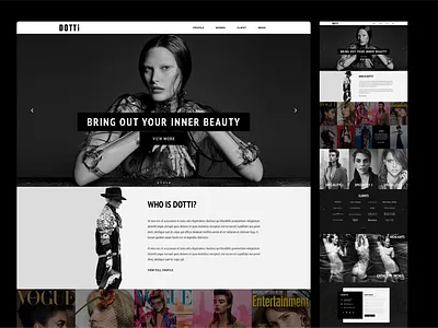 DOTTI Photographer Website bootstrap creative website clean website cleandesign design digital agency website figma figma design graphic design interactive website product design ui user interface uxui design website website design