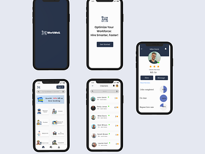 WorkWell - laborer hiring app app laborer hiring mobile app product design ui ui design
