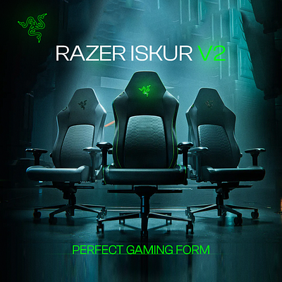 RAZER ISKUR V2 chair graphic design logo motion graphics poster posterdesign razer