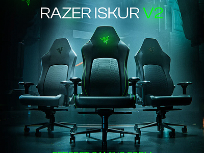 RAZER ISKUR V2 chair graphic design logo motion graphics poster posterdesign razer