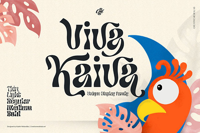 Viva Kaiva - Unique Psychedelic Font bold casual cool fun funny gypsy illustration modern pretty procreate font psychedelic psychedelic font retro reverse contrast swirls unique font vintage weird font