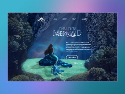 This is a concept for a wonderful movie "The little mermaid" cartoon movie concept mermaid movie the little mermaid ui
