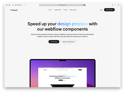 uibase - Webflow component & code library animated landingpage animated saas animated website component library components design saas landingpage ui webapp webflow webflow code library webflow component library