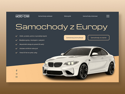 A concept of a car selling landing page automotive car selling website concept landing landing page ui ui ux ux web design