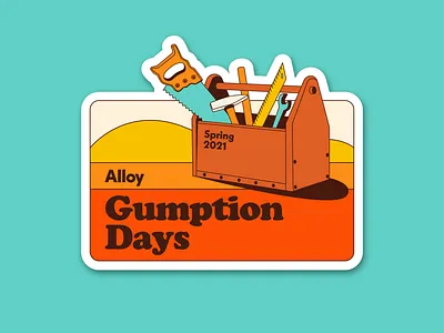 Patch Design - Alloy 70s 70s design brand design construction flat graphic design hackathon hackathon branding illustration patch patch design retro retro design swag toolbox tools vector vintage visual design