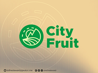 🏬🟢 City Fruit Logo Explaration 2024 April black black white branding branding identity combination mark geometric googlefonts graphic design icons illustration logo symbols vector wordmark