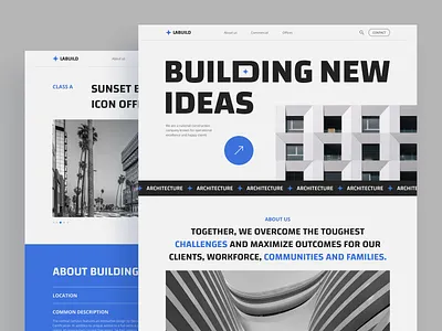 Construction company website design brutalism business business web business website company construction design landing landing page minimalism site ui ux webdesign website website design