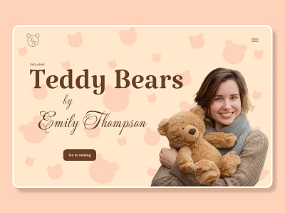 A concept for a landing page for hand made Teddy bears master concept hand made landing landing page teddy bear toys ui ux web design