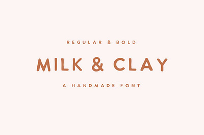 MILK & CLAY handwritten sans serif classy display font font handmade font handwriting handwritten font logo font san serif sans serif font stylish typeface