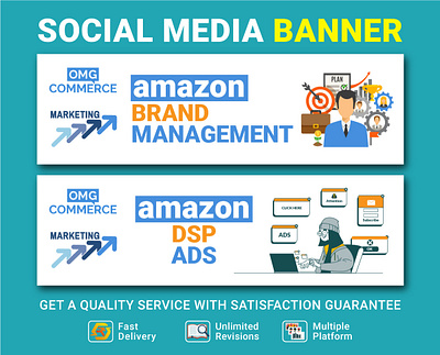 Social Media Banner Design amazon banner branding graphic design