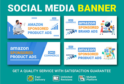 Social Media Banner Design amazon banner branding graphic design