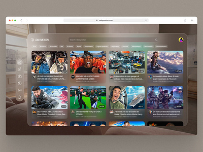 DAILYMOTION APPLE VISION PRO CONCEPT adobe xd app apple apple vision pro dailymotion design figma illustration inspiration landing platform streaming ui ux video web design youtube