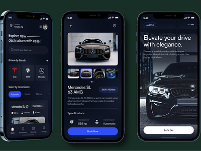 Luxury Rental mobile App app designe branding dashboard designe design figma illustration interactive designe mobile app mobile app designe product designe renatal app ui ux ux designe web designe