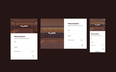 PaySafe Login Page - Finance App branding log in log in page ui design uiux