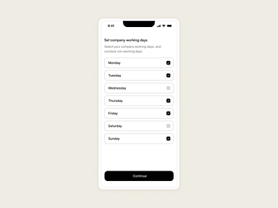 Exploration Working Days check design exploration list mobile redesign ui ux ux design