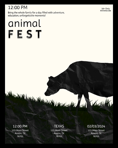 animal fest poster branding graphic design logo ui