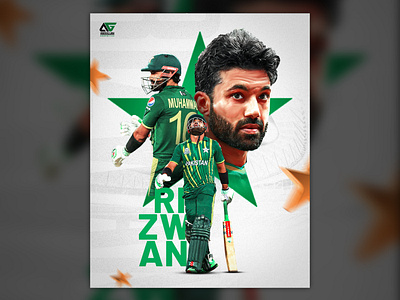 Muhammad Rizwan poster babar azam babar azam poster graphic design pct poster poster design rizwan rizwan poster social media post