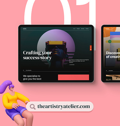 Discover Us Socials - the Artistry Atelier android app brand branding clean content design illustration interaction ios layout logo minimal mobile social strategy ui ux visual web