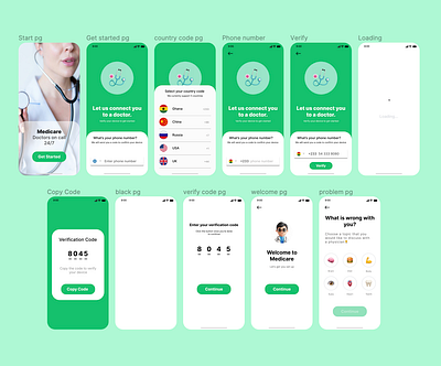 Prompt: MediCare app #health app ui