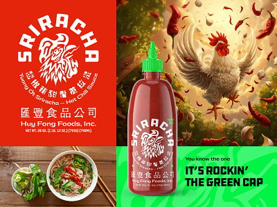 Fresh Sriracha Label huy fong art