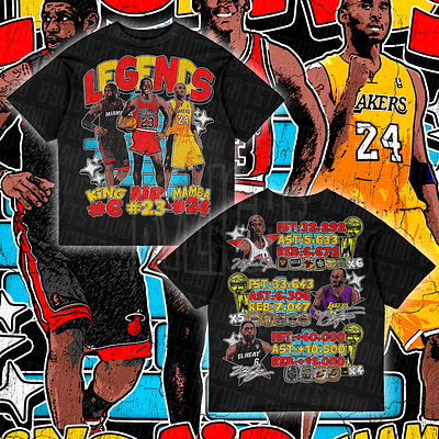 JORDAN | BRYANT | LEBRON Vintage Rap Tee Bootleg Design air basketball bootleg bootleg design bootleg tshirt branding bryant design graphic design illustration jordan king lebron mamba nba rap tee ui