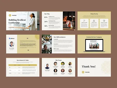 Mandala Pitch Deck graphic design layout design leadership mandala pitch deck presentation design