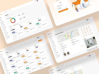 Dashboard Design for Construction CRM app construction technology