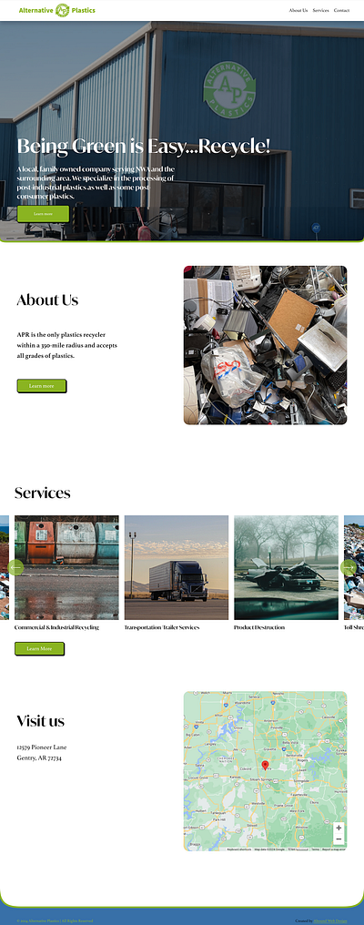 Alternative Plastics css javascript recycling website squarespace web design websites