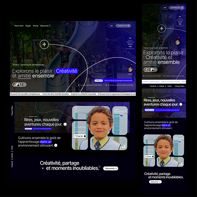 French after-school daycare website. branding concept design landingpage qeilow qeilowdev qeilowstudios ui webdesign webdevelopment website