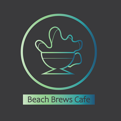 Beach Brews Cafe Logo graphic design logo vector