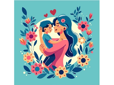 Mothers Day Background Illustration baby background beautiful care celebration child daughter day event family female festival flower happy love mom mother parent relationship women