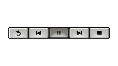 Skeumorphic media player button media music music player player