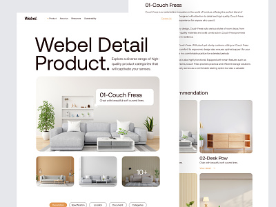 Webel - Detail Product bold bold style clean description product design detail detail page detail product dribbble furniture furniture detail product furniture website landing page minimal product product detail uiux web web design website