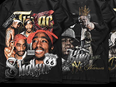 Vintage Bootleg Rap | Tshirt Design ( Tupac,biggie...more) Vol03 appreldesign bootleg design notorious big streetwear tupac vintage vintage tshirt design