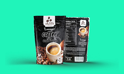 Luxayer Coffee Pouch Bag Design advertisement design bag design design graphic design packaging design pouch bag social media design visual identity