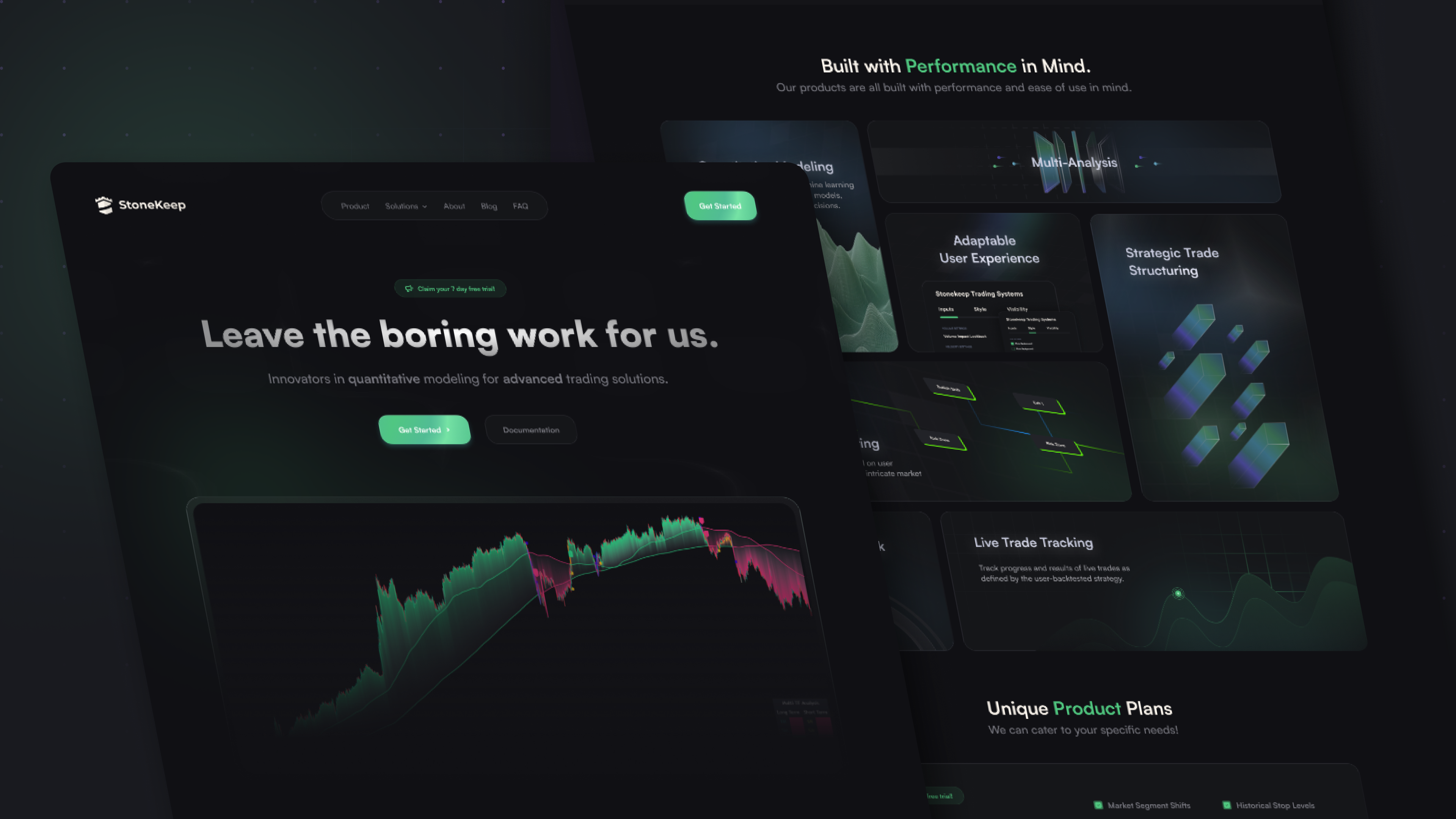 Full Website Design for StoneKeep Trading Systems branding dashboard design figma fintech saas trading ui ux vector website