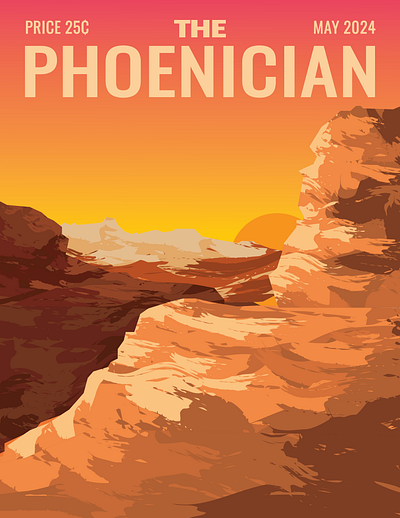 The Phoenician Illustrated Cover graphic design illustration vector